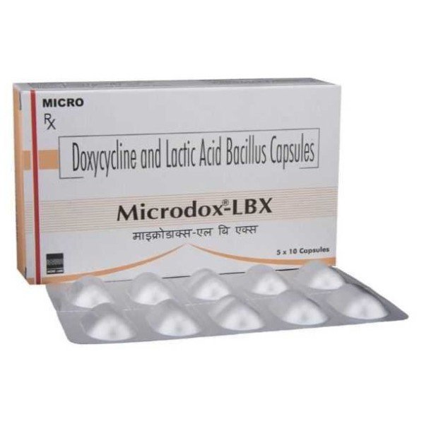 ドキシサイクリン (ビブラマイシン) 100mg LBX 50カプセル 1 マイクロドックスLBX ドキシサイクリン 個人輸入