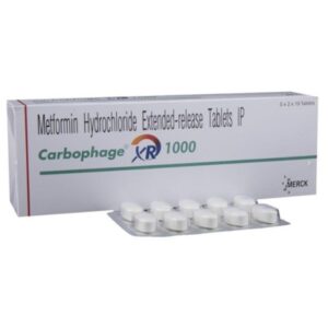 カーボフェイジ 1000mg 100錠 メトホルミン配合 メトグルコジェネリック 2型糖尿病治療・ダイエット補助薬